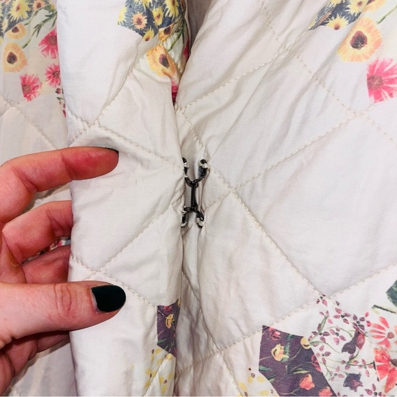 SAMANTHA SILPOS quilted sunburst robe coat lightweight jacket cream medium - Picture 9 of 16